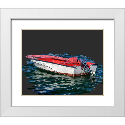 Boat Study I White Modern Wood Framed Art Print with Double Matting by Kalina, Emily