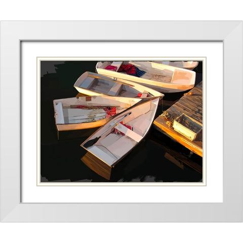Boat Study IV White Modern Wood Framed Art Print with Double Matting by Kalina, Emily