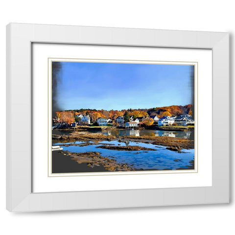 Boothbay  I White Modern Wood Framed Art Print with Double Matting by Kalina, Emily