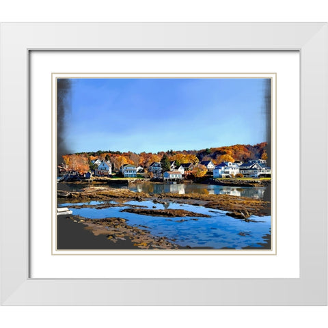 Boothbay  I White Modern Wood Framed Art Print with Double Matting by Kalina, Emily