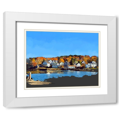 Boothbay  II White Modern Wood Framed Art Print with Double Matting by Kalina, Emily
