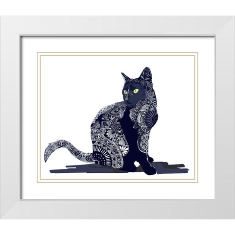 Zentangle II White Modern Wood Framed Art Print with Double Matting by Kalina, Emily