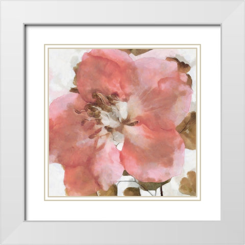 Delicateness I White Modern Wood Framed Art Print with Double Matting by Saunders, Alonzo