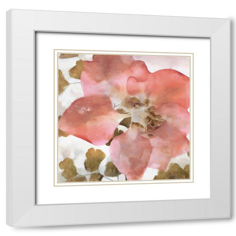 Delicateness II White Modern Wood Framed Art Print with Double Matting by Saunders, Alonzo