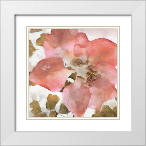 Delicateness II White Modern Wood Framed Art Print with Double Matting by Saunders, Alonzo