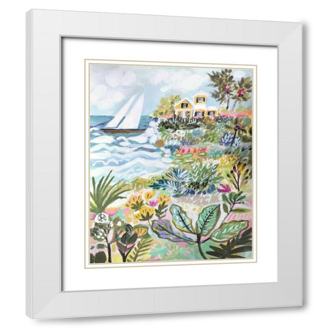Island Cove White Modern Wood Framed Art Print with Double Matting by Fields, Karen