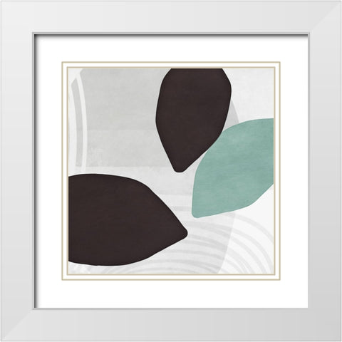 Shapes n Lines Abstract  I White Modern Wood Framed Art Print with Double Matting by Aldridge, Ashley