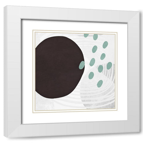 Shapes n Lines Abstract  III White Modern Wood Framed Art Print with Double Matting by Aldridge, Ashley