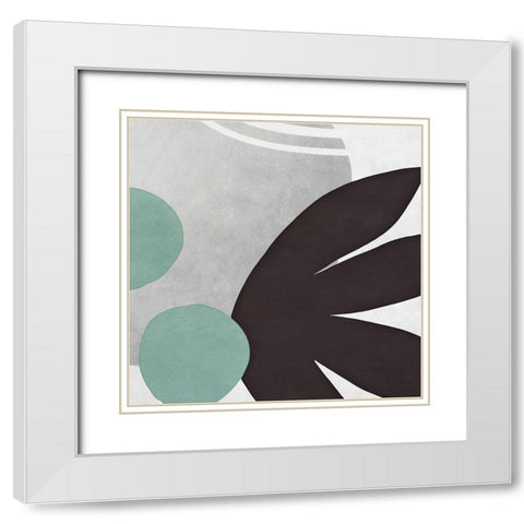 Shapes n Lines Abstract  IV White Modern Wood Framed Art Print with Double Matting by Aldridge, Ashley