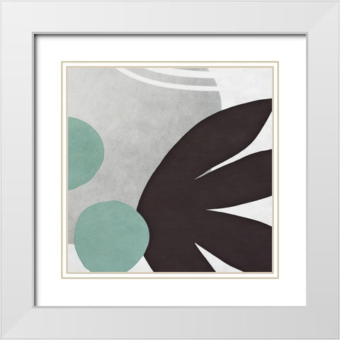 Shapes n Lines Abstract  IV White Modern Wood Framed Art Print with Double Matting by Aldridge, Ashley