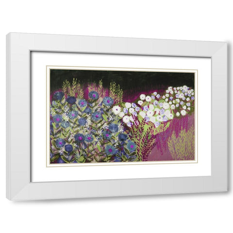 Midnight Landscape Dream II White Modern Wood Framed Art Print with Double Matting by Hampe, Shelley