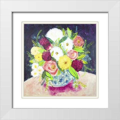 Poetic Arrangement II White Modern Wood Framed Art Print with Double Matting by Hampe, Shelley