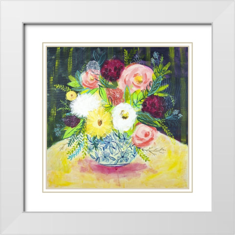 Poetic Arrangement III White Modern Wood Framed Art Print with Double Matting by Hampe, Shelley