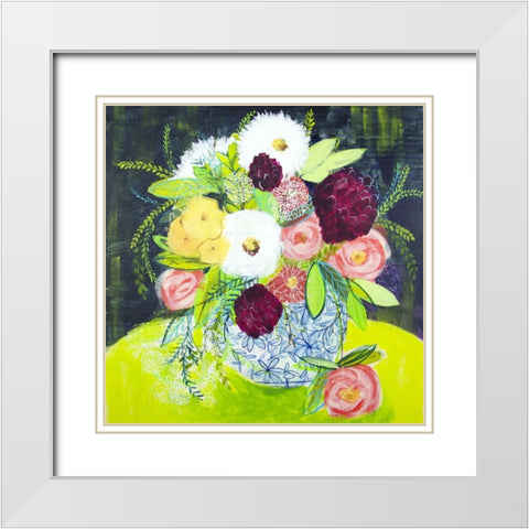 Poetic Arrangement IV White Modern Wood Framed Art Print with Double Matting by Hampe, Shelley