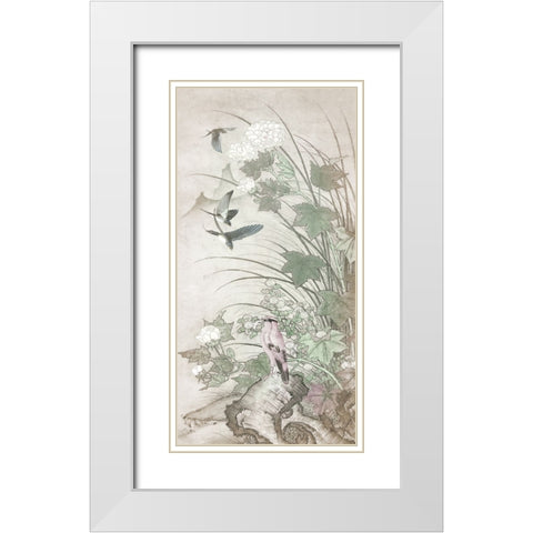 Chinoiserie Panel I White Modern Wood Framed Art Print with Double Matting by Hunziker, Steve