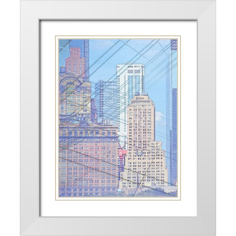 Cityworks I White Modern Wood Framed Art Print with Double Matting by Hunziker, Steve