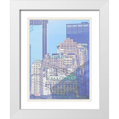 Cityworks II White Modern Wood Framed Art Print with Double Matting by Hunziker, Steve