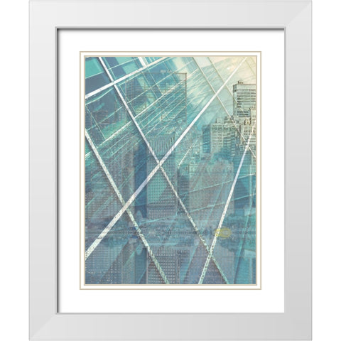Cityworks III White Modern Wood Framed Art Print with Double Matting by Hunziker, Steve