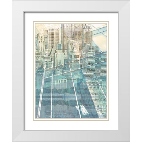 Cityworks IV White Modern Wood Framed Art Print with Double Matting by Hunziker, Steve