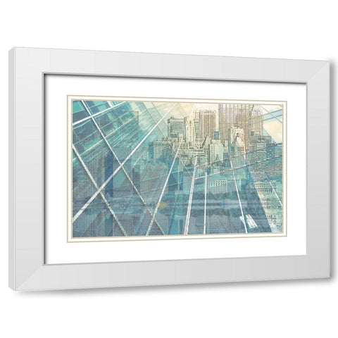 Cityworks VI White Modern Wood Framed Art Print with Double Matting by Hunziker, Steve