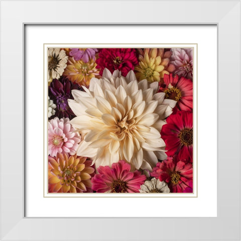 Dahlia Dream Scape  II White Modern Wood Framed Art Print with Double Matting by McLean, Leah
