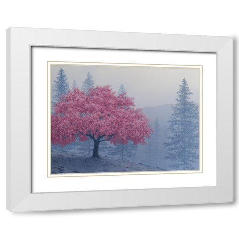 A Tree of a Different Color  I White Modern Wood Framed Art Print with Double Matting by Courtney, Richard
