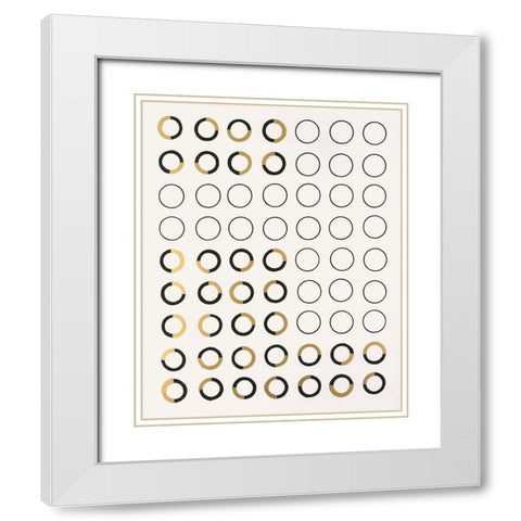 Minor Arc II White Modern Wood Framed Art Print with Double Matting by Lam, Vanna