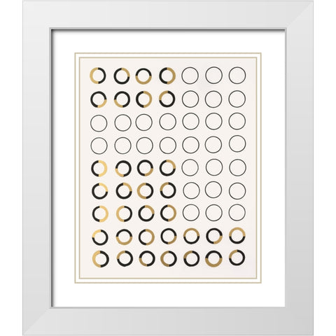 Minor Arc II White Modern Wood Framed Art Print with Double Matting by Lam, Vanna