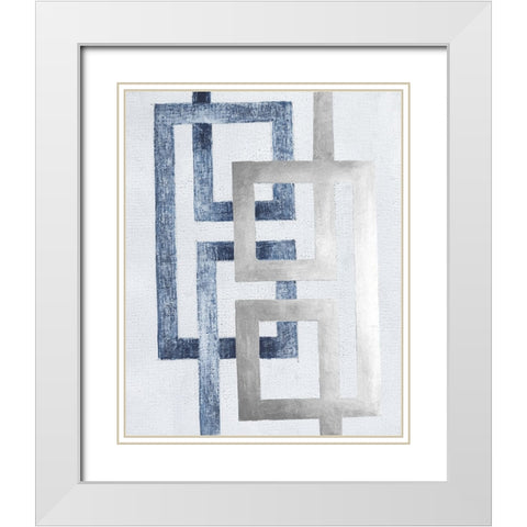 Transversal I White Modern Wood Framed Art Print with Double Matting by Lam, Vanna