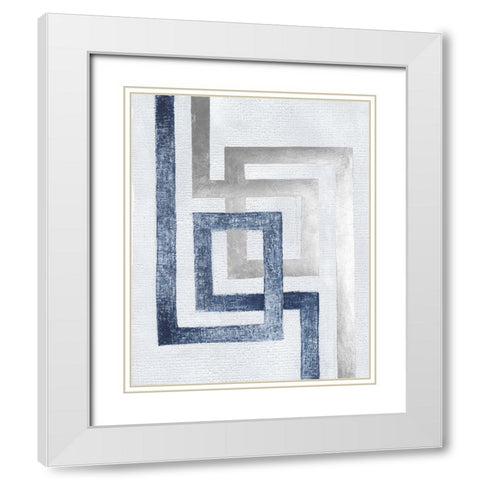 Transversal II White Modern Wood Framed Art Print with Double Matting by Lam, Vanna