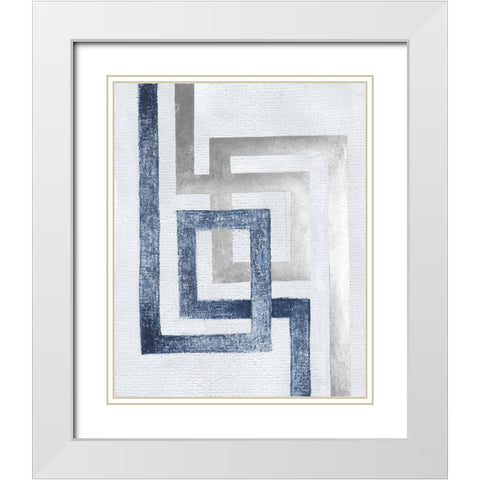 Transversal II White Modern Wood Framed Art Print with Double Matting by Lam, Vanna
