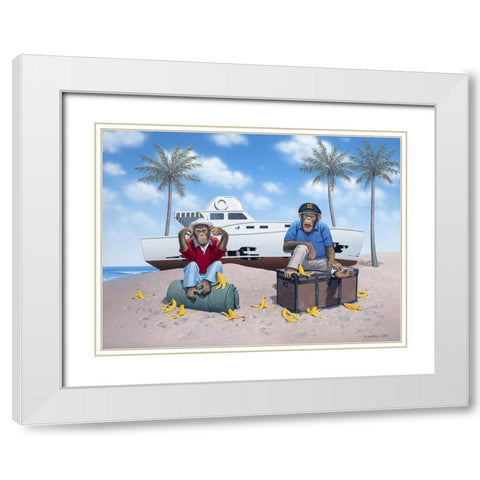 Bored Fearless Crew  I White Modern Wood Framed Art Print with Double Matting by Courtney, Richard