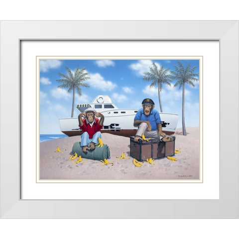 Bored Fearless Crew  I White Modern Wood Framed Art Print with Double Matting by Courtney, Richard