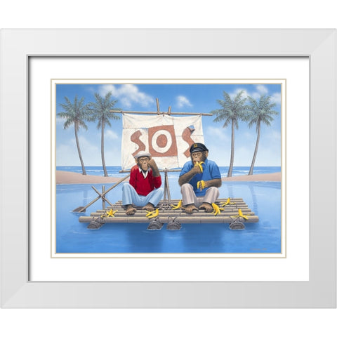 Bored Fearless Crew  II White Modern Wood Framed Art Print with Double Matting by Courtney, Richard