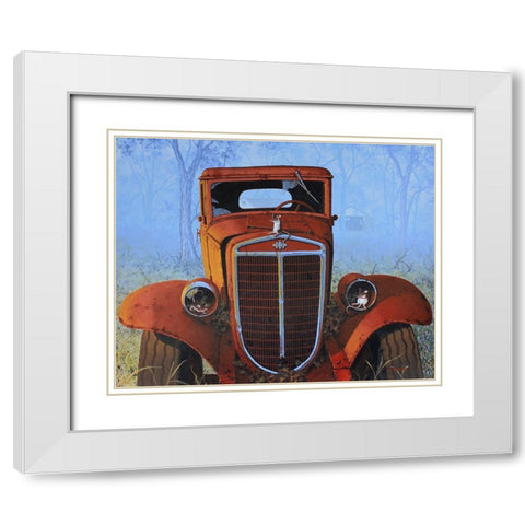 See No Evil Hear No Evil Squeak No Evil White Modern Wood Framed Art Print with Double Matting by Courtney, Richard