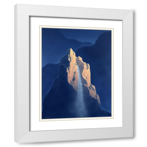 Solitude Mountain I White Modern Wood Framed Art Print with Double Matting by Courtney, Richard