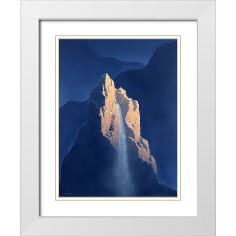 Solitude Mountain I White Modern Wood Framed Art Print with Double Matting by Courtney, Richard