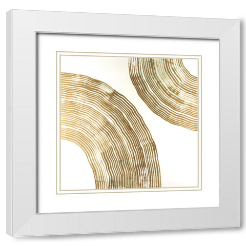 Sisal II White Modern Wood Framed Art Print with Double Matting by Lam, Vanna