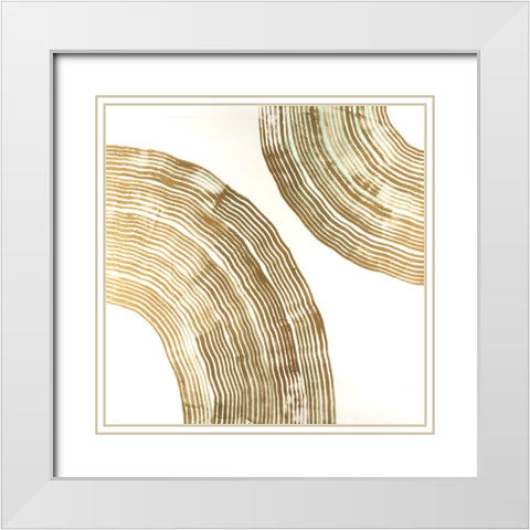 Sisal II White Modern Wood Framed Art Print with Double Matting by Lam, Vanna