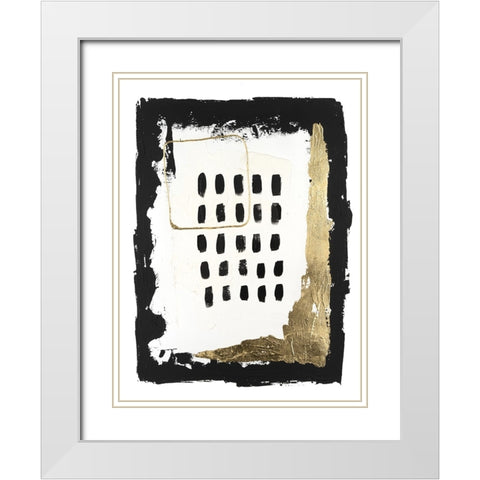 Gold Junction I White Modern Wood Framed Art Print with Double Matting by Willett, Michael