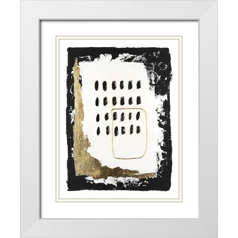 Gold Junction II White Modern Wood Framed Art Print with Double Matting by Willett, Michael