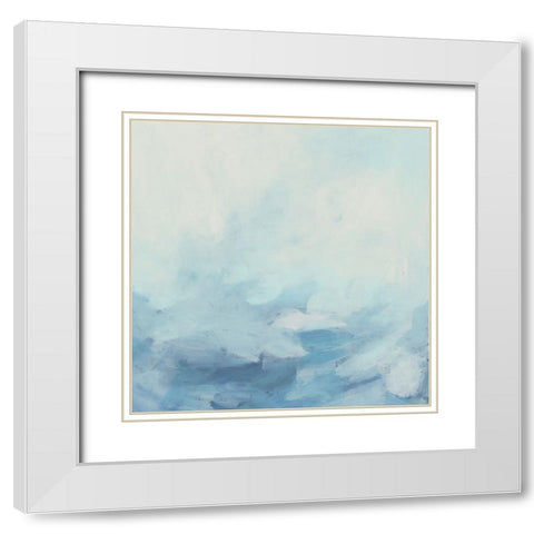 Sea Shadows I White Modern Wood Framed Art Print with Double Matting by Vess, June Erica