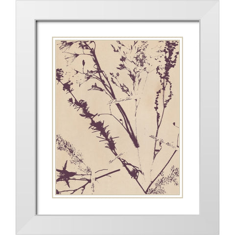 Pressed Silhouette I White Modern Wood Framed Art Print with Double Matting by Warren, Annie