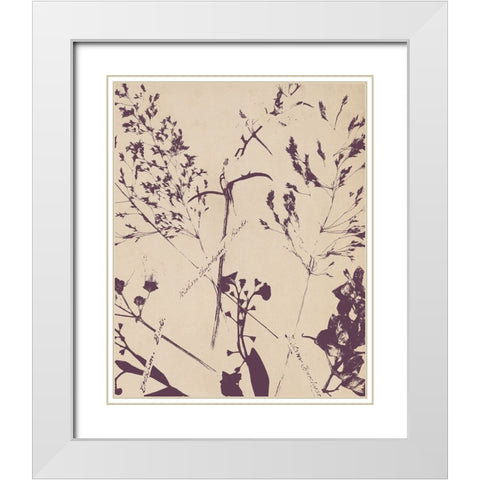 Pressed Silhouette II White Modern Wood Framed Art Print with Double Matting by Warren, Annie