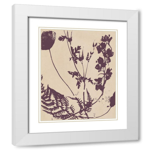 Pressed Silhouette III White Modern Wood Framed Art Print with Double Matting by Warren, Annie