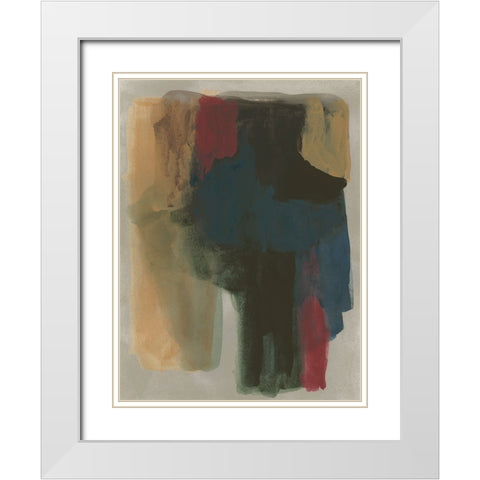 Dark Swath I White Modern Wood Framed Art Print with Double Matting by Vess, June Erica