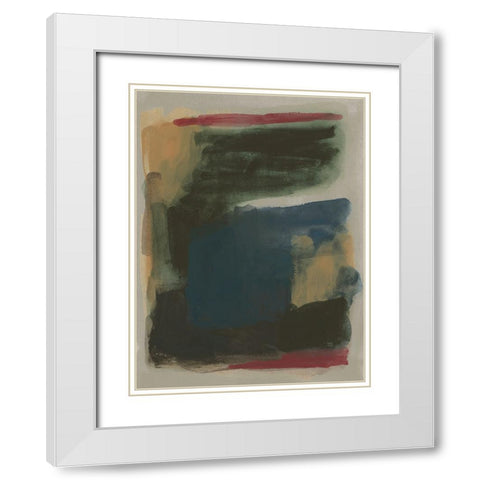 Dark Swath II White Modern Wood Framed Art Print with Double Matting by Vess, June Erica