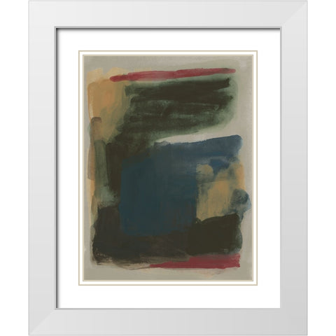 Dark Swath II White Modern Wood Framed Art Print with Double Matting by Vess, June Erica