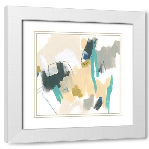 Strike Reflection I White Modern Wood Framed Art Print with Double Matting by Vess, June Erica