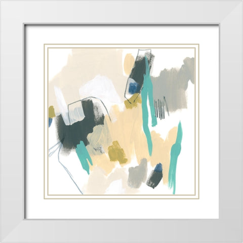 Strike Reflection I White Modern Wood Framed Art Print with Double Matting by Vess, June Erica